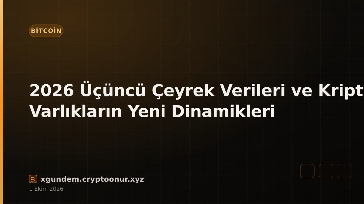 2026 Üçüncü Çeyrek Verileri ve Kripto Varlıkların Yeni Dinamikleri