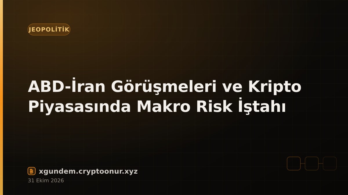 ABD-İran Görüşmeleri ve Kripto Piyasasında Makro Risk İştahı
