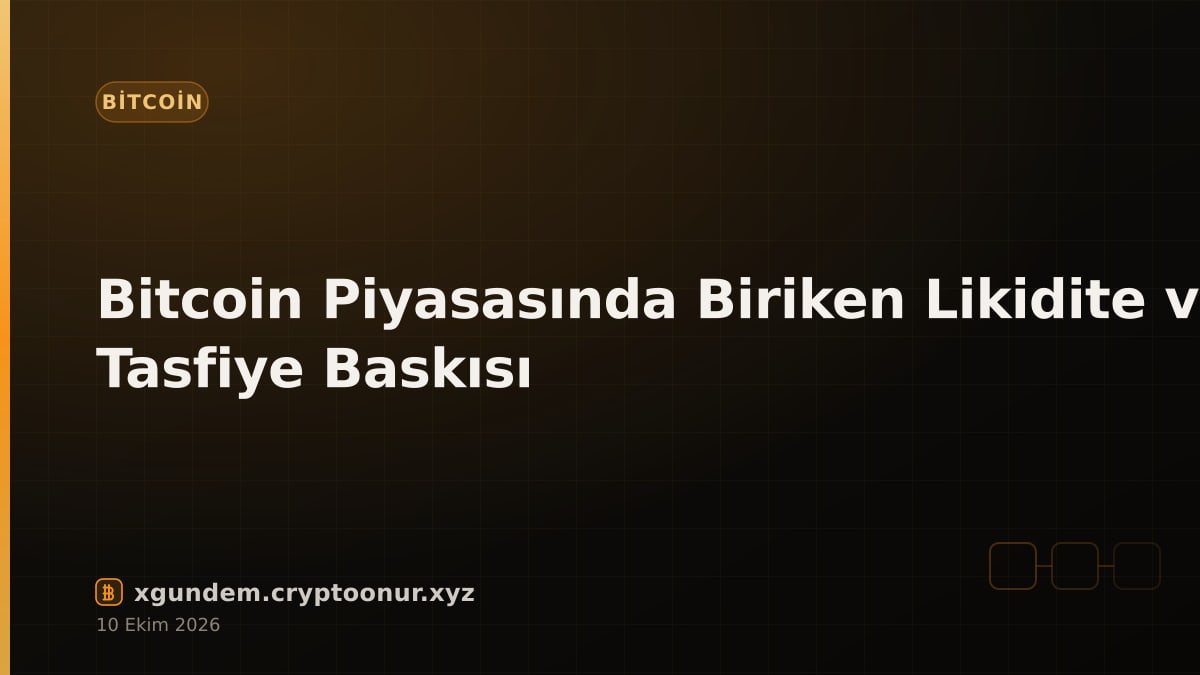 Bitcoin Piyasasında Biriken Likidite ve Tasfiye Baskısı