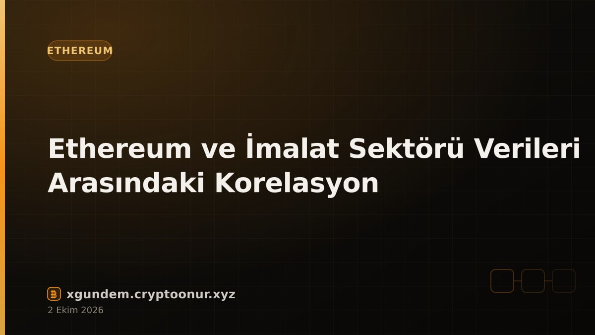 Ethereum ve İmalat Sektörü Verileri Arasındaki Korelasyon