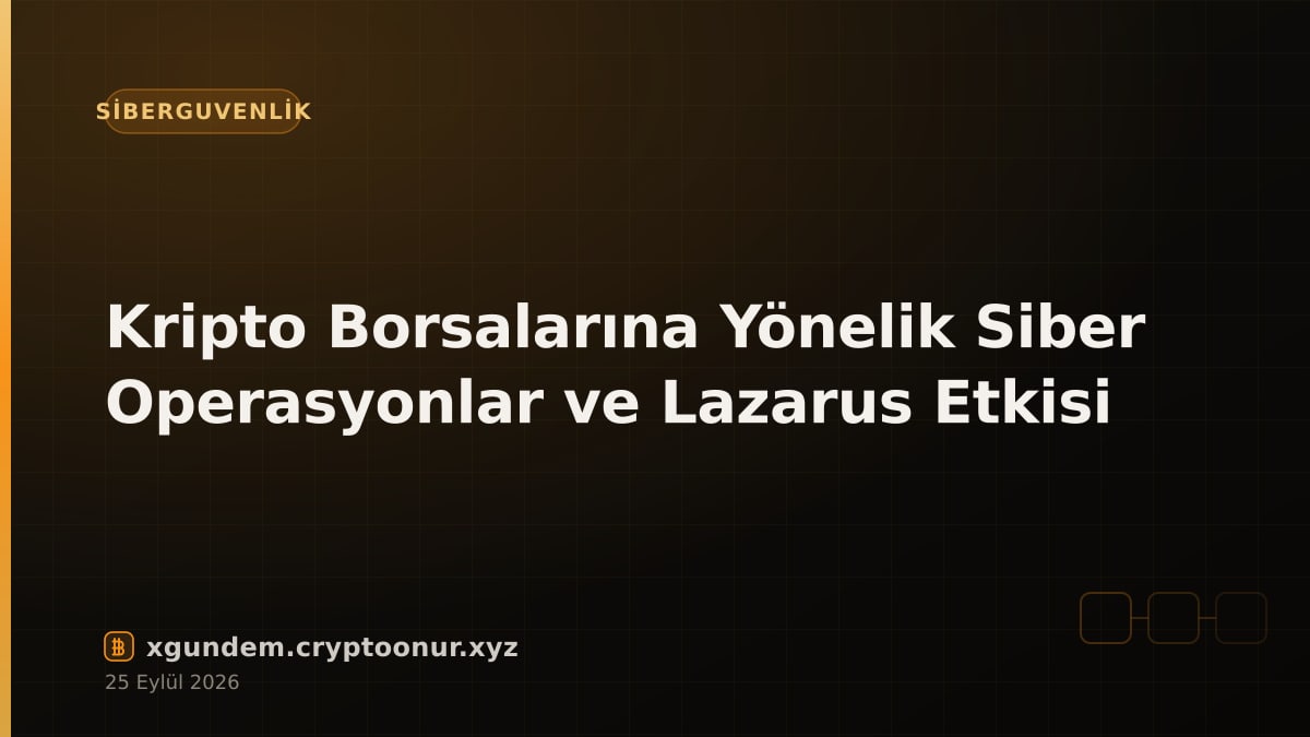 Kripto Borsalarına Yönelik Siber Operasyonlar ve Lazarus Etkisi