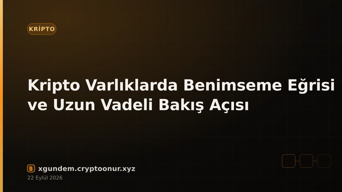 Kripto Varlıklarda Benimseme Eğrisi ve Uzun Vadeli Bakış Açısı