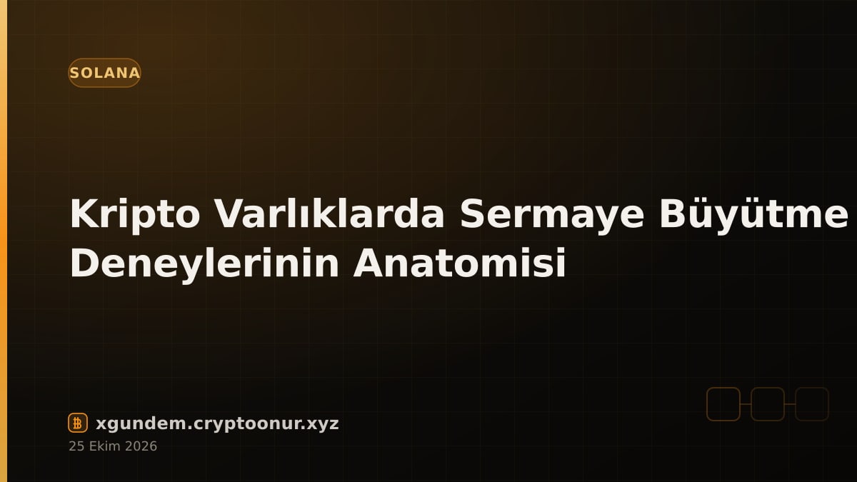 Kripto Varlıklarda Sermaye Büyütme Deneylerinin Anatomisi