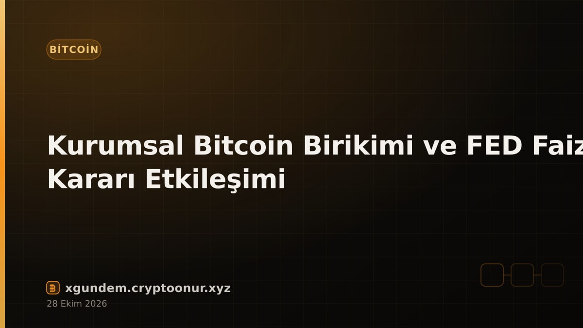 Kurumsal Bitcoin Birikimi ve FED Faiz Kararı Etkileşimi