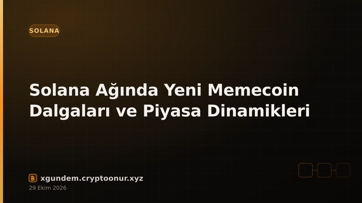 Solana Ağında Yeni Memecoin Dalgaları ve Piyasa Dinamikleri