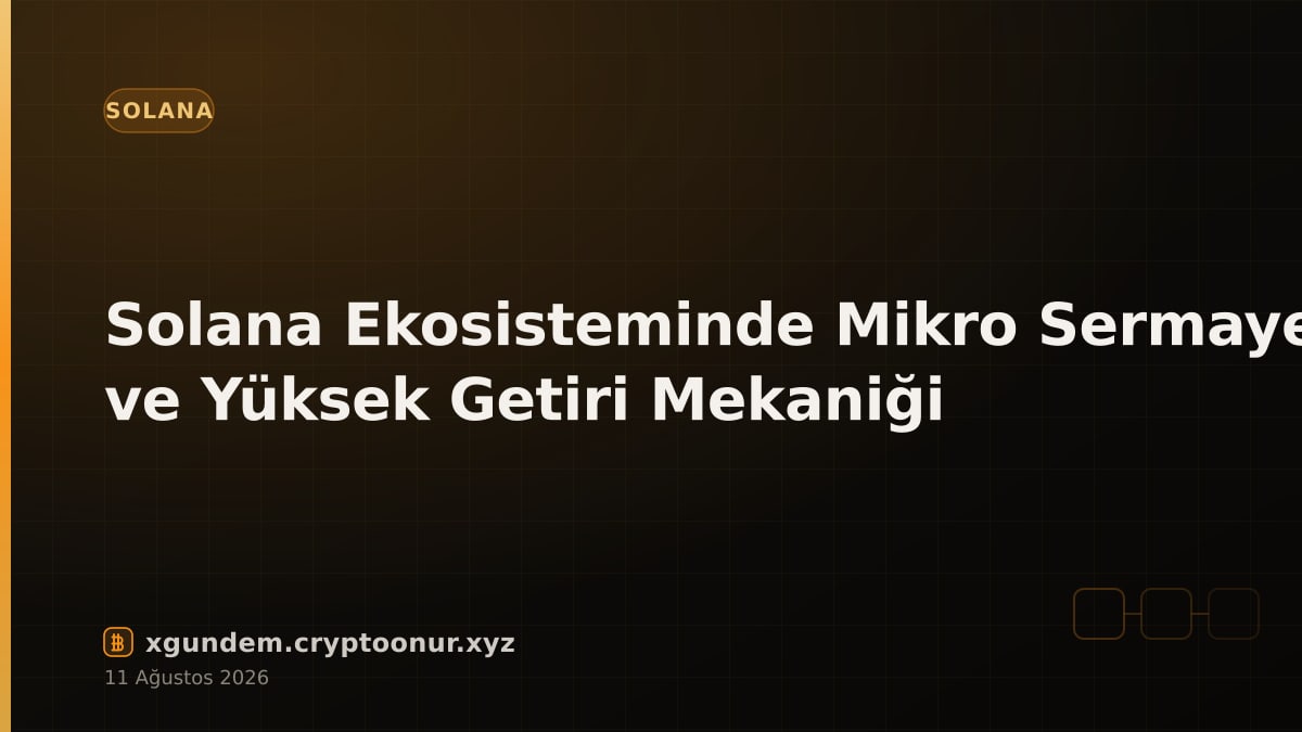 Solana Ekosisteminde Mikro Sermaye ve Yüksek Getiri Mekaniği