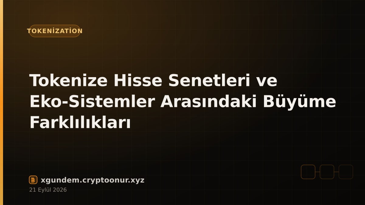 Tokenize Hisse Senetleri ve Eko-Sistemler Arasındaki Büyüme Farklılıkları
